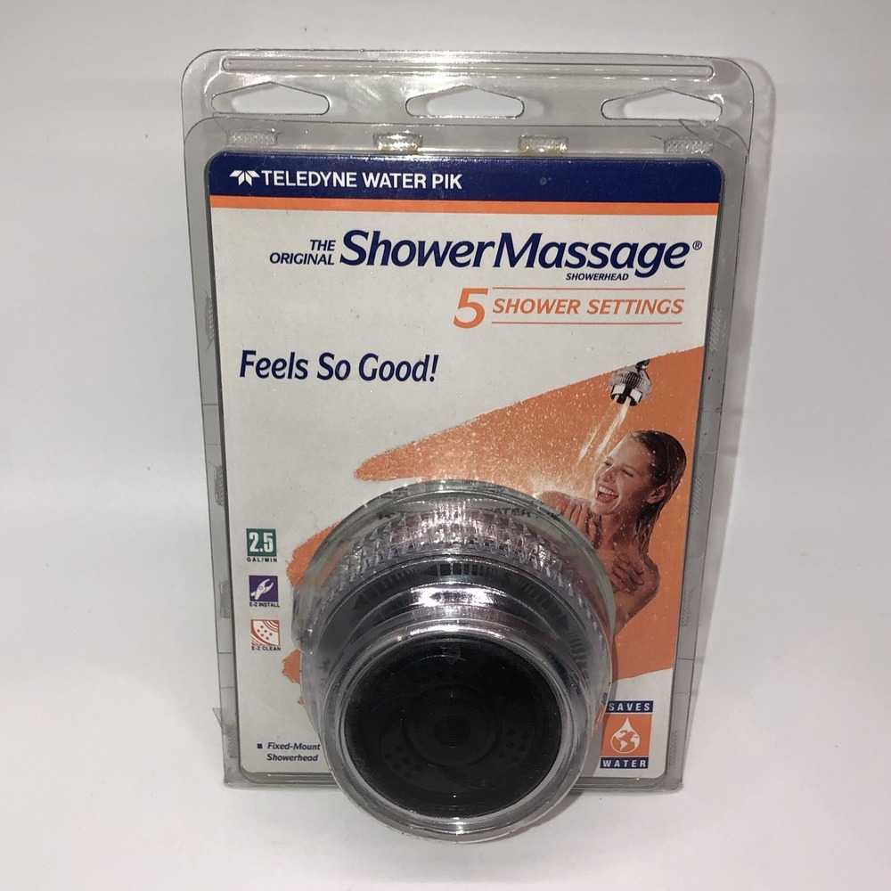 The Original Water Pik Shower Massage Showerhead 5 Settings Teledyne 1994